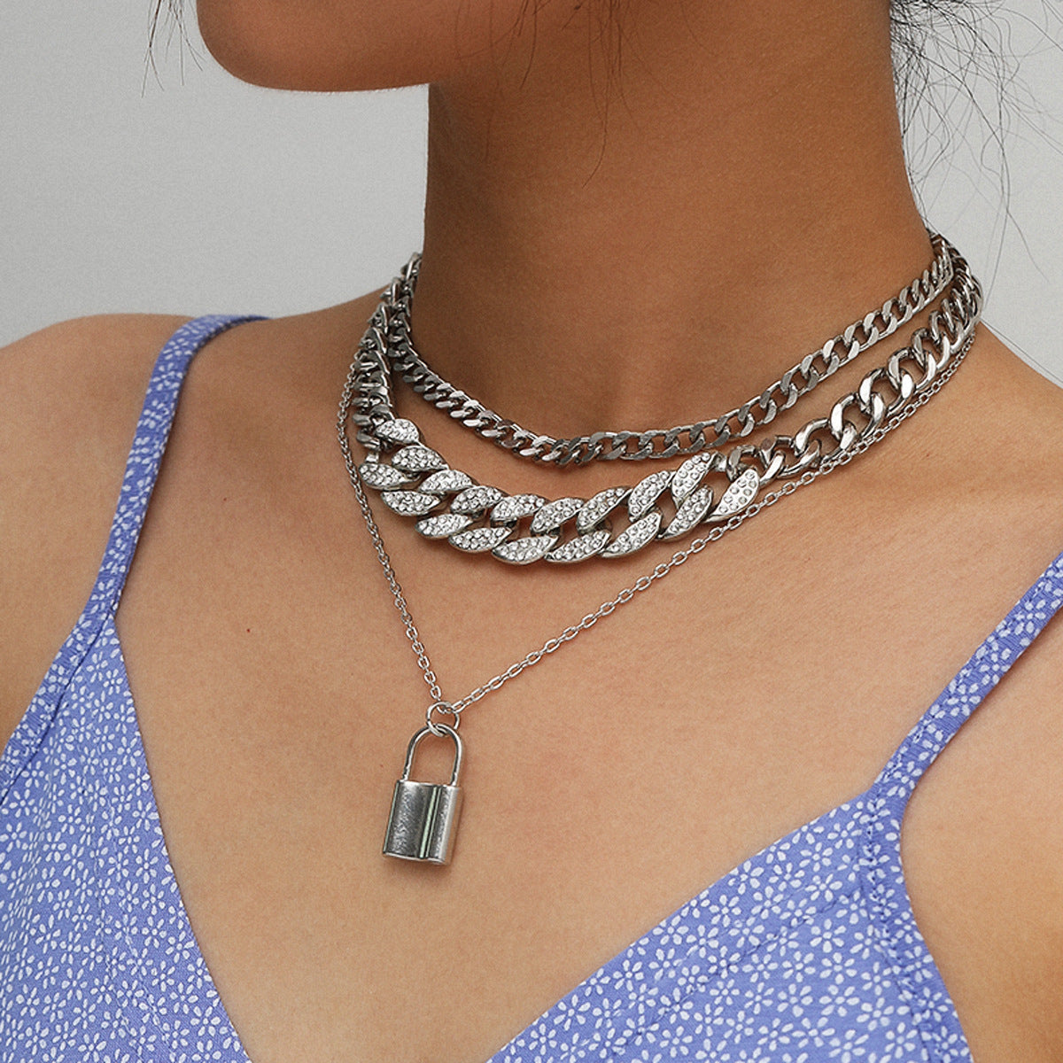 Fashion simple CUBAN CHAIN NECKLACE