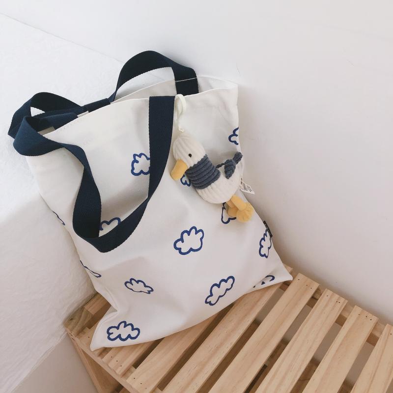 Shopping Bags Women Canvas Shoulder Bag Large Capacity