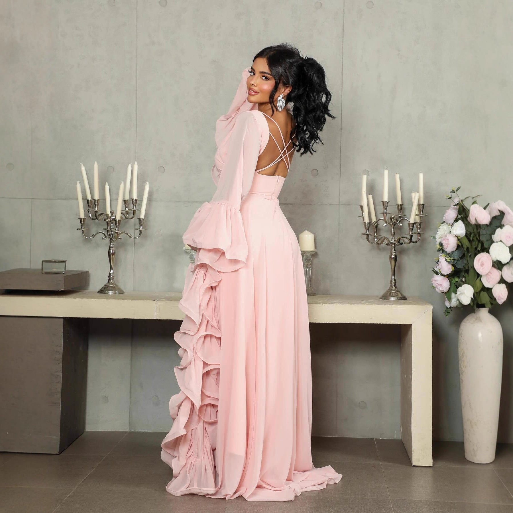 Large Voluminous Tulle Ball Gown Evening Dress For Women