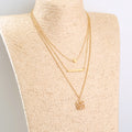 Fashion multi-layer gold necklace personality multi-layer Geometric Pineapple Pendant Jewelry woman