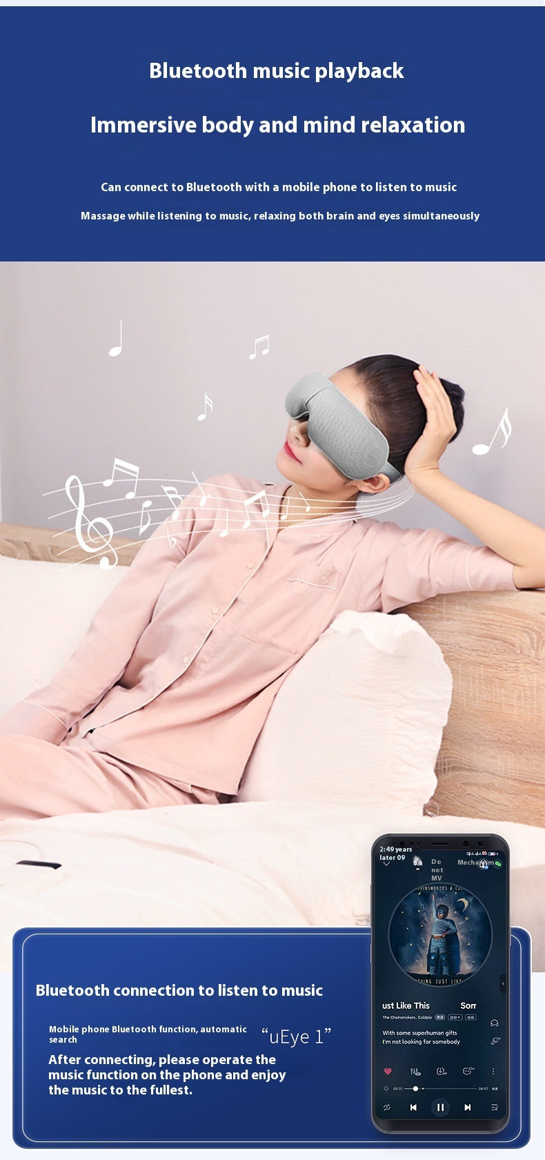 Multifunctional Eye Fatigue Massage Instrument Eye Care Machine Foldable
