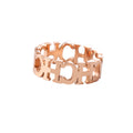 High Quality Jewelry Stainless Steel Hollowed Cut Letter Ring For Woman Man Ring